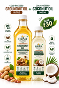 RUVA Best Seller Combo – 1L Groundnut Oil + 500ml Coconut Oil